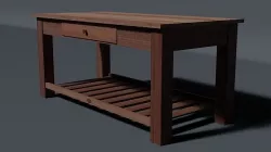 Coffee table 4 styles PBR Lowpoly Game ready Low-poly 3D model