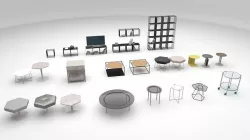 Coffee table bedside table small table 3D model