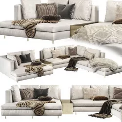 Corner Minotti Hamilton Sofa 3D model