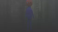 creepy character with skeleton Low-poly 3D model