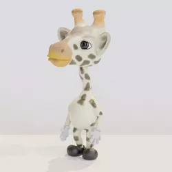 Cute cartoon model rigged giraffe  3D model