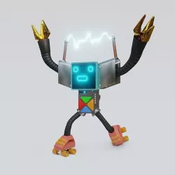 Cute child cartoon robot dream  3D model