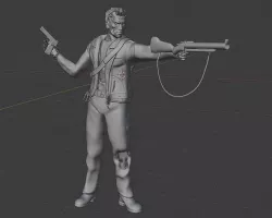 Damaged T 800 3D model