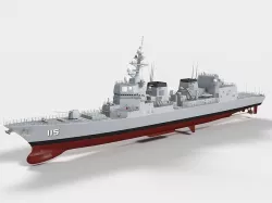 DD115  Akizuki class Destroyer 3D model
