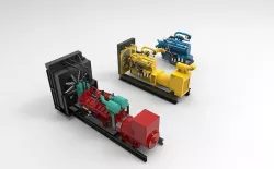 Diesel engine and generator 3D model