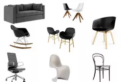 Double sofa Office chair Dining chair Leisure chair 3D model