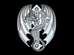Dragon Cross 3d model for cnc machines and 3d printers 3D model
