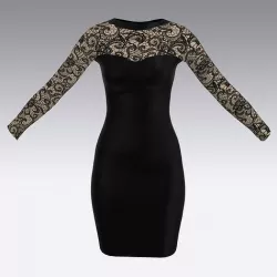 dress leather black lace 3D model