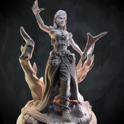 Enchantress 3d printable character board game tabletop game  3D model