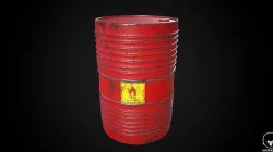 Explosive Barrel Low-poly 3D model