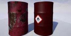 Explosive barrels 3D model