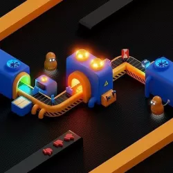 Factory Animation Blender PBR Futur Industrial 3D model