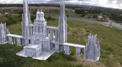 Fantasy Bridge tower Olympus 3D model