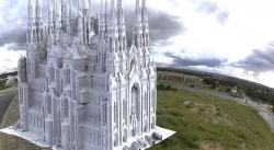 Fantasy Cathedral Very Grand gothic slim version 3D model