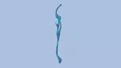 Fantasy Mage Staff 06 Water - Medieval Fantasy Weapon Low-poly 3D model