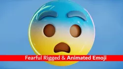 Fearful Animated Emoji Reaction 3D model
