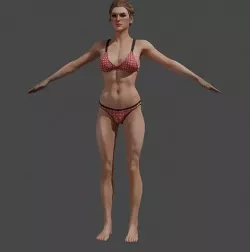 Female base character  Low-poly 3D model