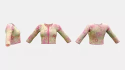 Female Crop Jacket Low-poly 3D model