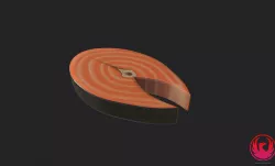 Fish Meat 3D Model Low-poly 3D model