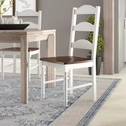 Fleurance Ladder Back Side Chair in White 3D model