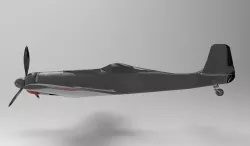 Focke-Wulf FW 190 D-9 grey  3D model