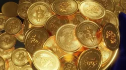 Game ready Bitcoin Gold Crypto coins pillow golden pot 3D model