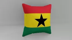 Ghana Flag Pillow 3D model