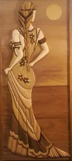 Girl on beach 3D model