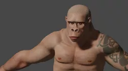 Gorilla Boy Low-poly 3D model