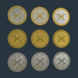 Holo HOT - Cryptocurrency Coin 3D model