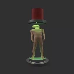 Human test tube Low-poly 3D model