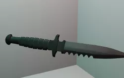 Knife the Black Raven Low-poly 3D model