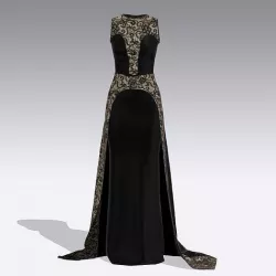lace black dress tail 3D model