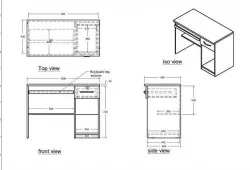 laptop with table model Low-poly 3D model