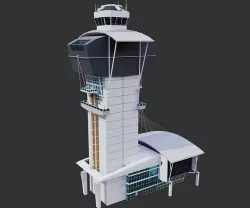 Lax Airport main Buildings 3D model