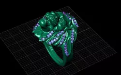 lions rings Low-poly 3D model