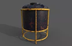 liquid tank M4 Low-poly 3D model