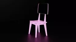 Lounge Neon Chair Low-poly 3D model
