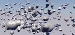 low Poly cloud 3D model
