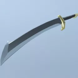 Lowpoly fantasy sword Low-poly 3D model