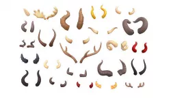 Lowpoly Horn Pack Low-poly 3D model