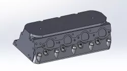 LS3 Head CAD Model in Solidworks 3D model