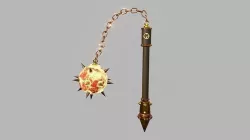 Medieval Flail 06 Fire - Character Fantasy Weaponry Low-poly 3D model