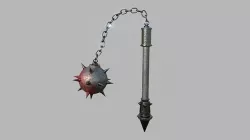 Medieval Flail 07 Blood - Character Fantasy Weaponry Low-poly 3D model