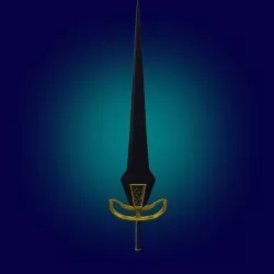 Medieval-modern sword with an internal computer board Low-poly 3D model