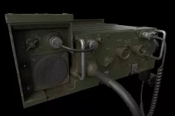 Military radio PRC-77 with amplifier AM-1777 Low-poly 3D model