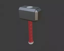 Mjolnir Low-poly 3D model