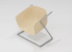 modern wooden chair 3D model
