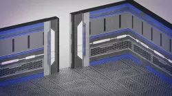 Modular Sci-Fi Engine room Interior Low-poly Low-poly 3D model