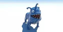 Monster-dog Low-poly 3D model